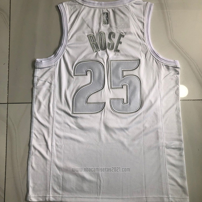 Camiseta Detroit Pistons Derrick Rose #25 MVP Blanco